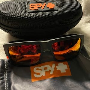 SPY OPTICS CYRUS BLACK MATTE HD+ ORANGE&RED LENS